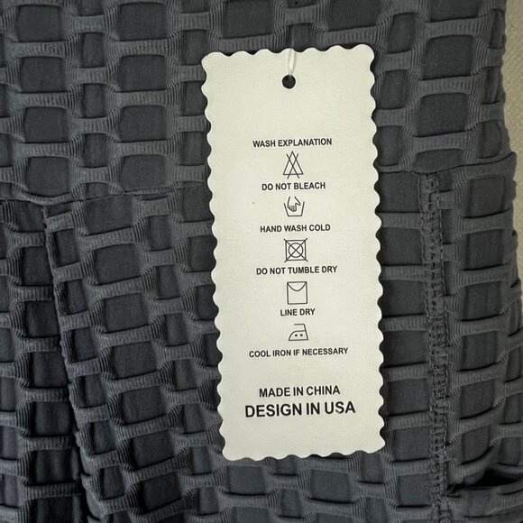W and J Fashion Textured Leggings Womens Small/Medium Gray New - Picture 7 of 7